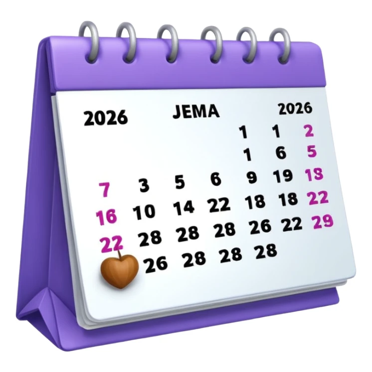 2026/ 03/ 08 Calendar 3d animation Ai sticker