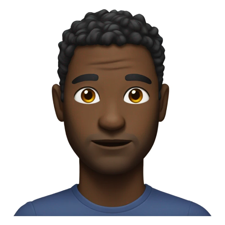 realistic portrait of a man with black cat ears sticker