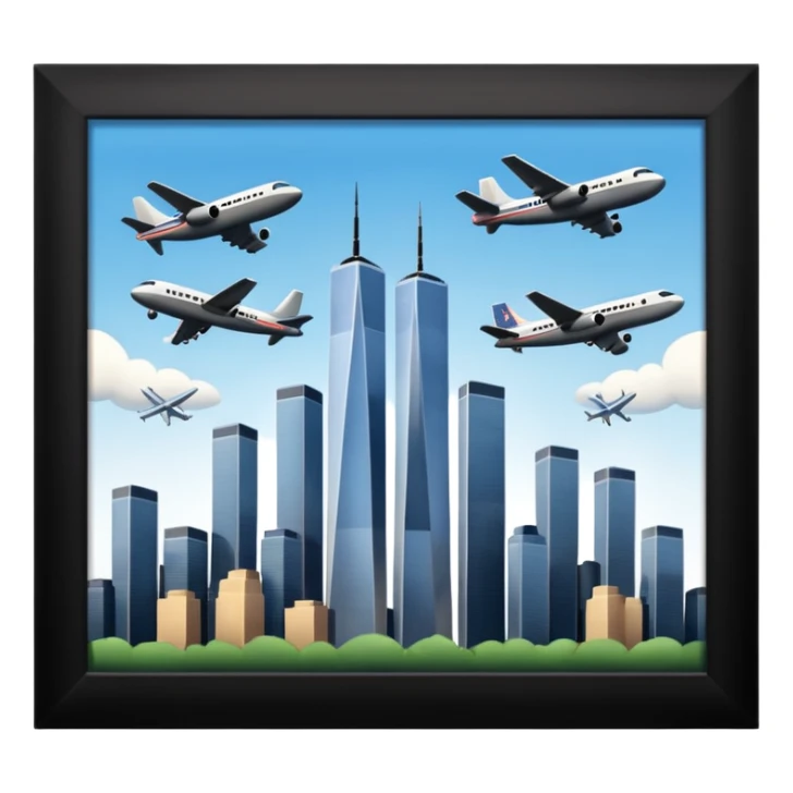 9/11 towers and Airplanes sticker