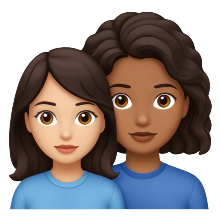 Rizada rubia y amiga ondulada pelinegra sticker