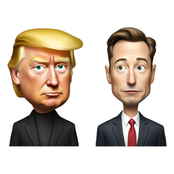 Trump and Elon musk with the body’s of mice sticker