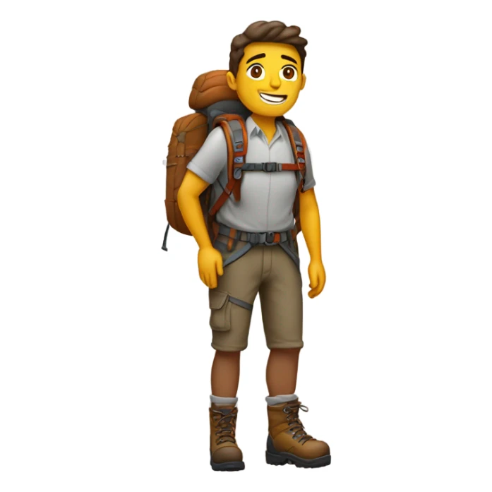 outdoorsy hiker sticker