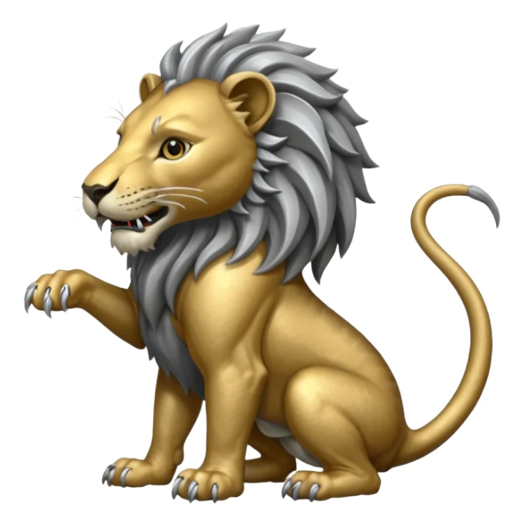 Silver Elder Scrolls Online Lion eating its tail Ouroboro sticker