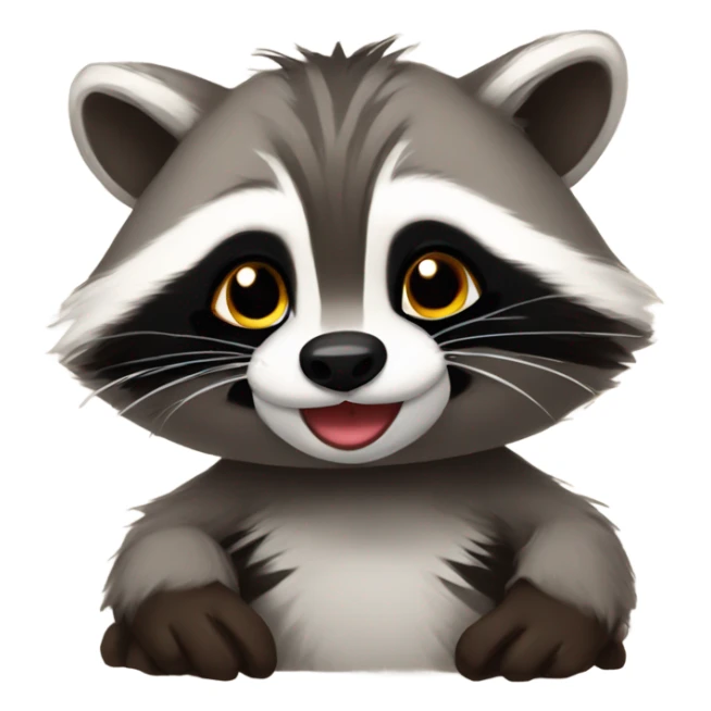 A racoon full of love sticker