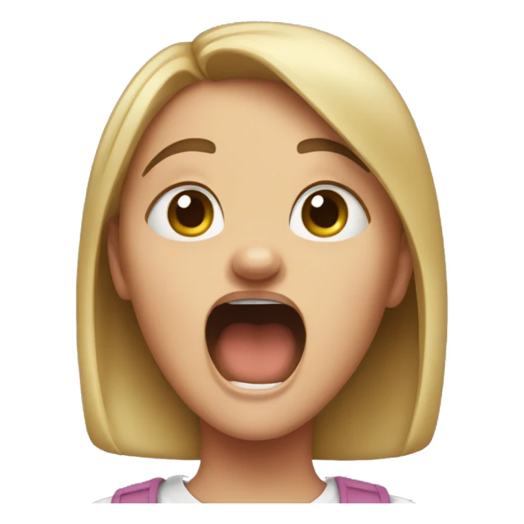 Girl yelling in madness sticker