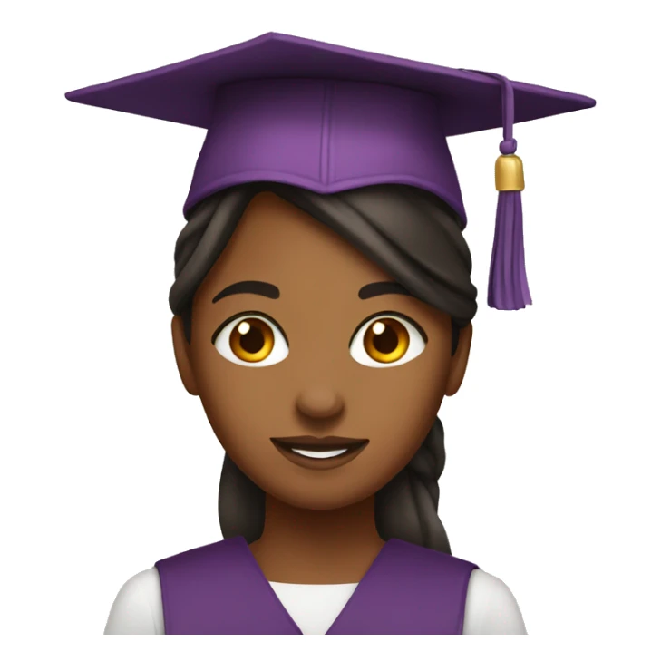 Brown girl with college degree sticker