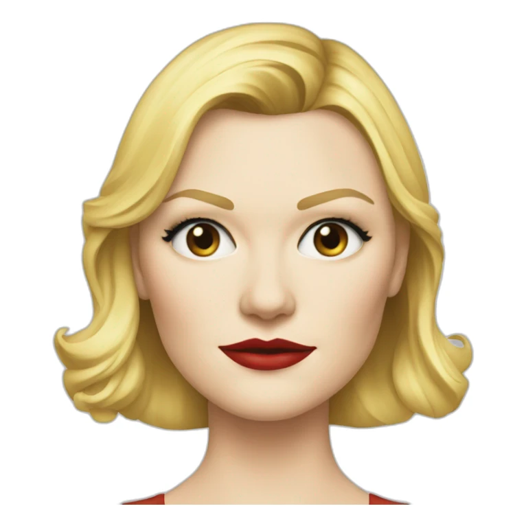 actress Kirsten Dunst serious sticker