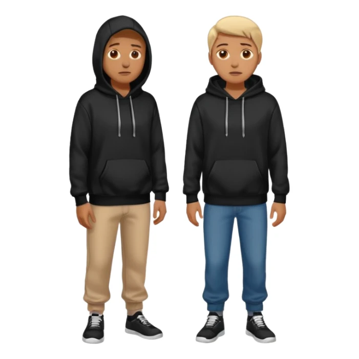 guy standing in a hodie and talking, full body with legs sticker