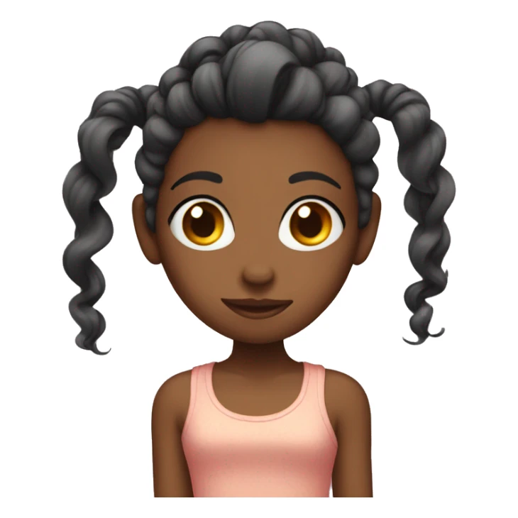 girl play her hair sticker