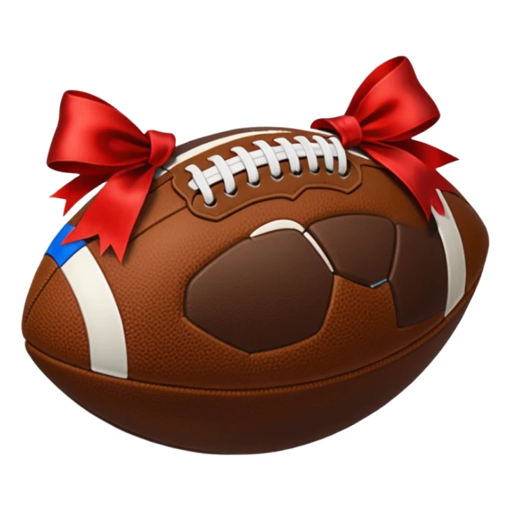 Small football and ribbon mixer sticker