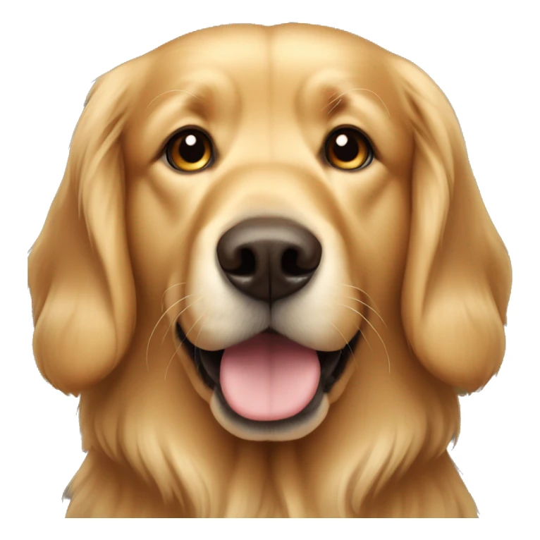 Golden retriever with brown snout sticker