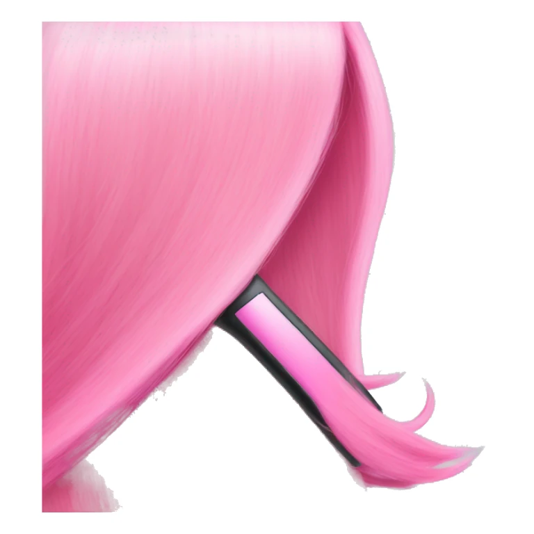 A pink hair straightener  sticker