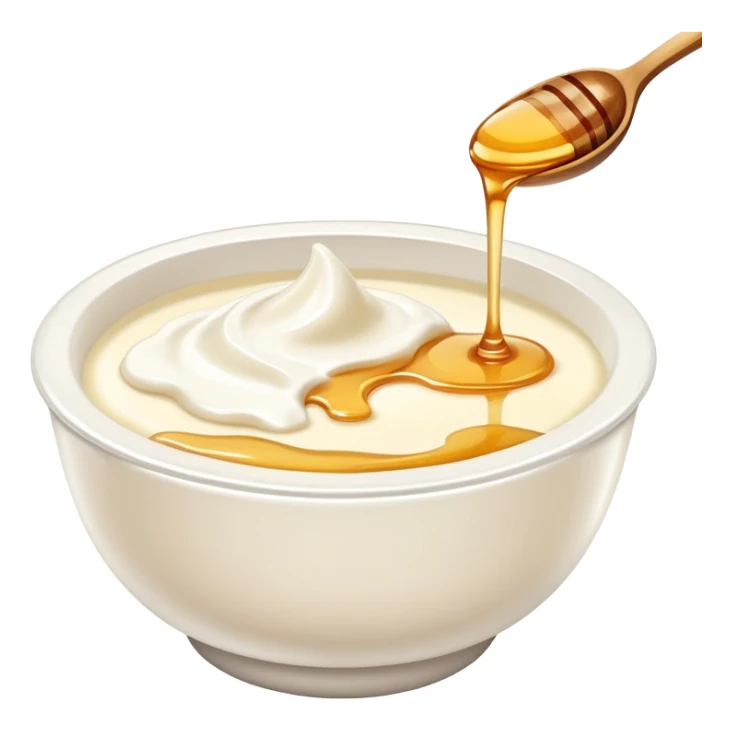 Bowl of Greek yogurt and honey sticker