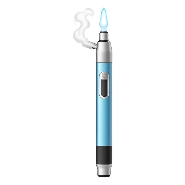 sleek vape pen emitting a small puff of vapor sticker
