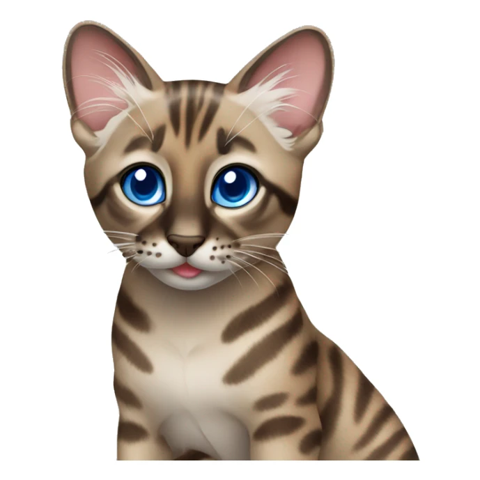 Mink bengal with Blue eyes   sticker