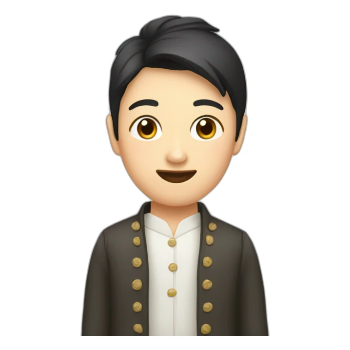 Asiatique avec une française sticker