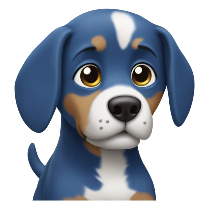 blue and cute dog. It has to be similar than Bluey sticker