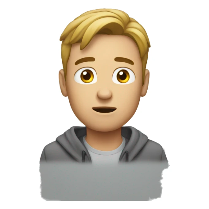 confused realistic male sticker