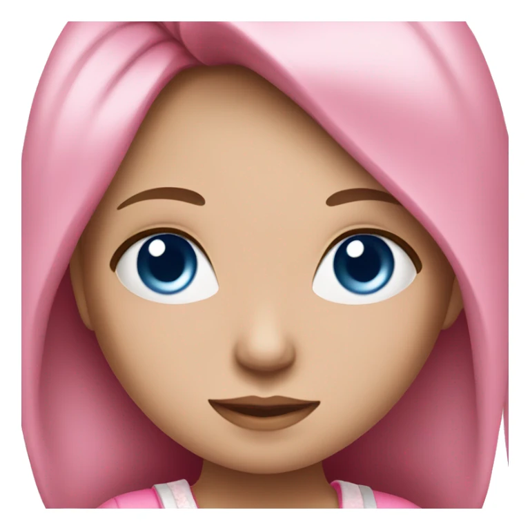 A blue-eyed girl in pink clothes sticker