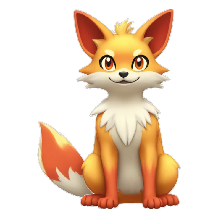  Fennekin-Quilava—Litten-Fakemon Full body sticker