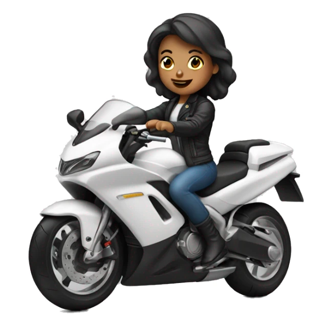 EMOJI DE MULHER BRANCA EM MOTO sticker