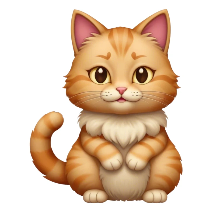 Realistic cat with arms crossed and a sly smile sticker