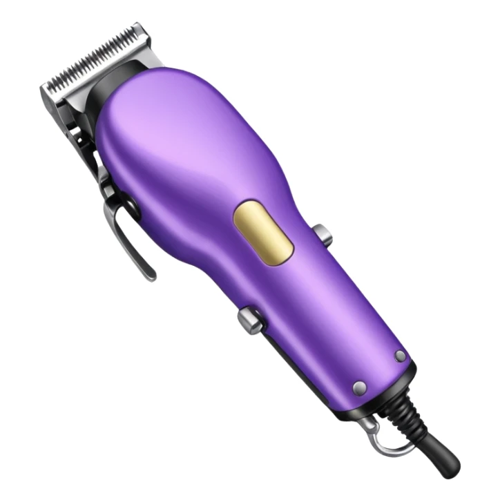 Purple barber clippers sticker