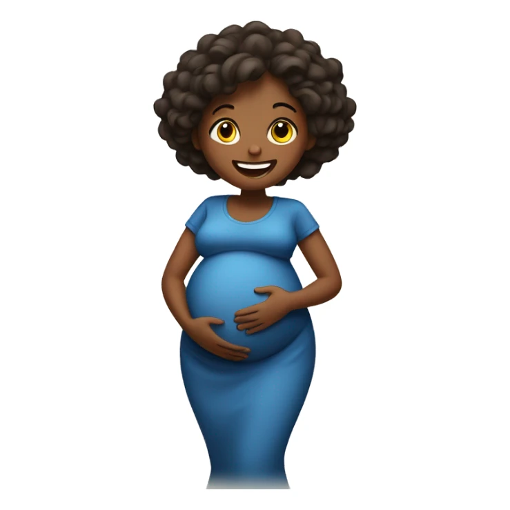 Happy pregnant woman sticker