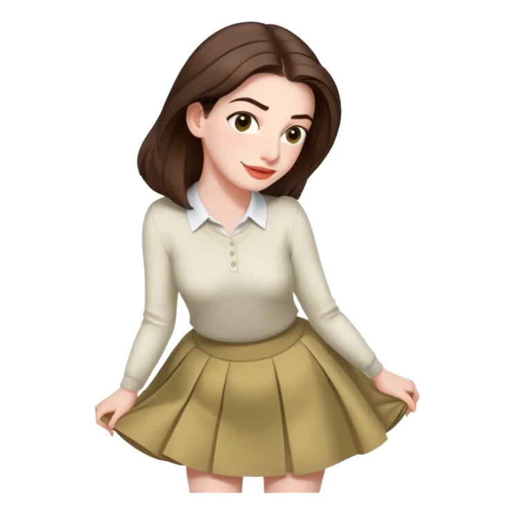 anne hatway bend over skirt up sfw sticker