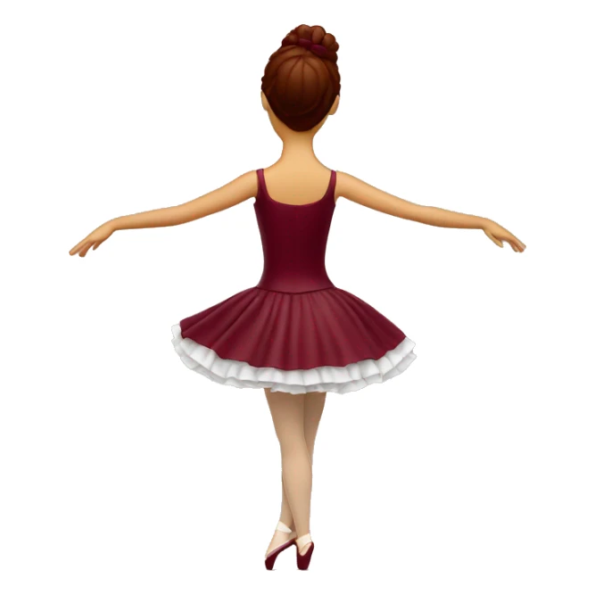 burgundy music box with ballerina standing back sticker