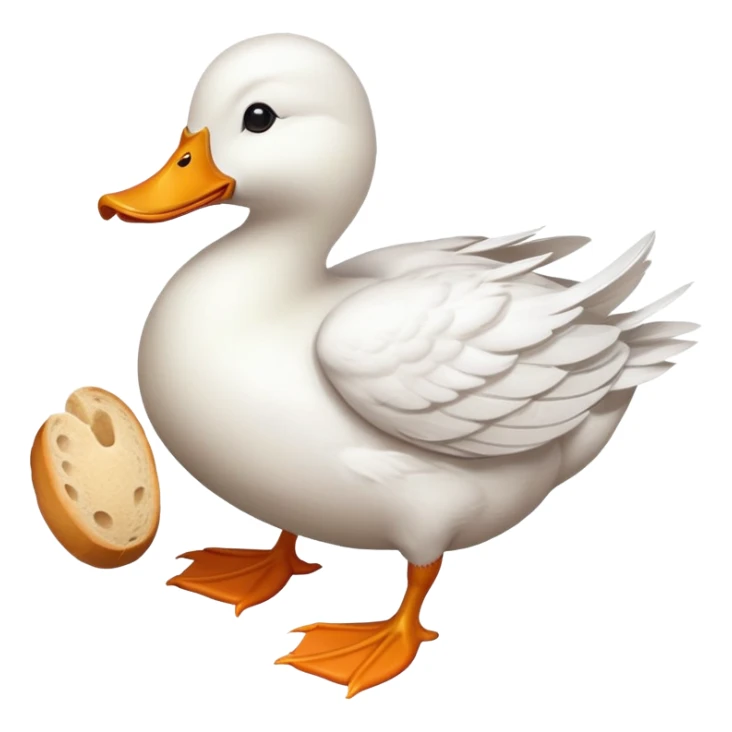 duck holding a loaf of bread sticker