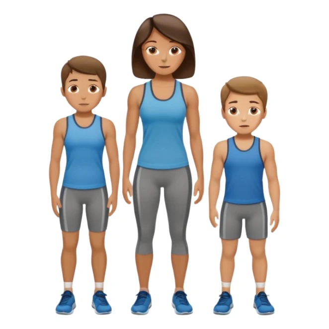 Exhausted Light brunette fit mom with 3 sons sticker