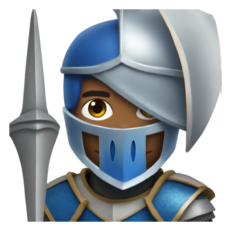 Drake as a knight wearing blue armor  sticker