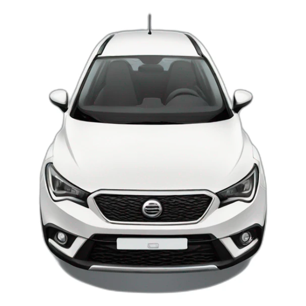 Comic drawing of new seat Arona black with white roof sticker