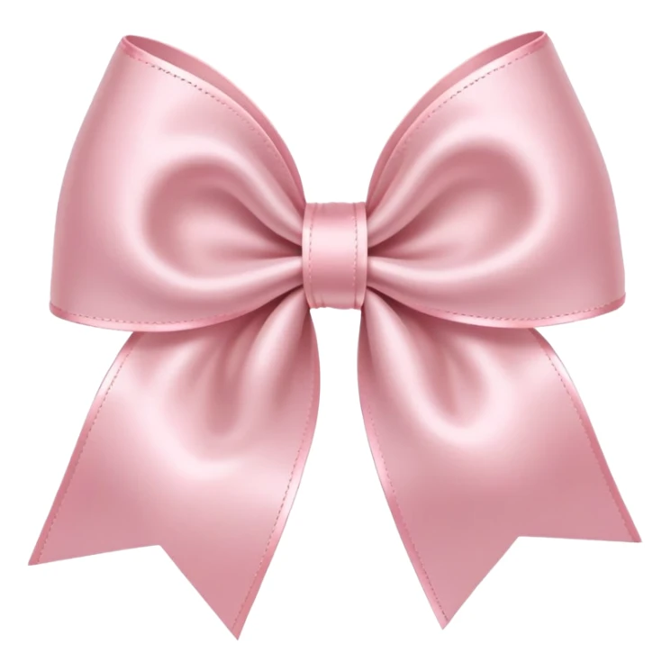 light pink bow on light pink bow sticker
