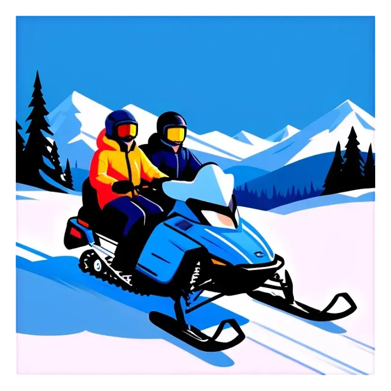 A group that drives Schneemobil in the winter sticker