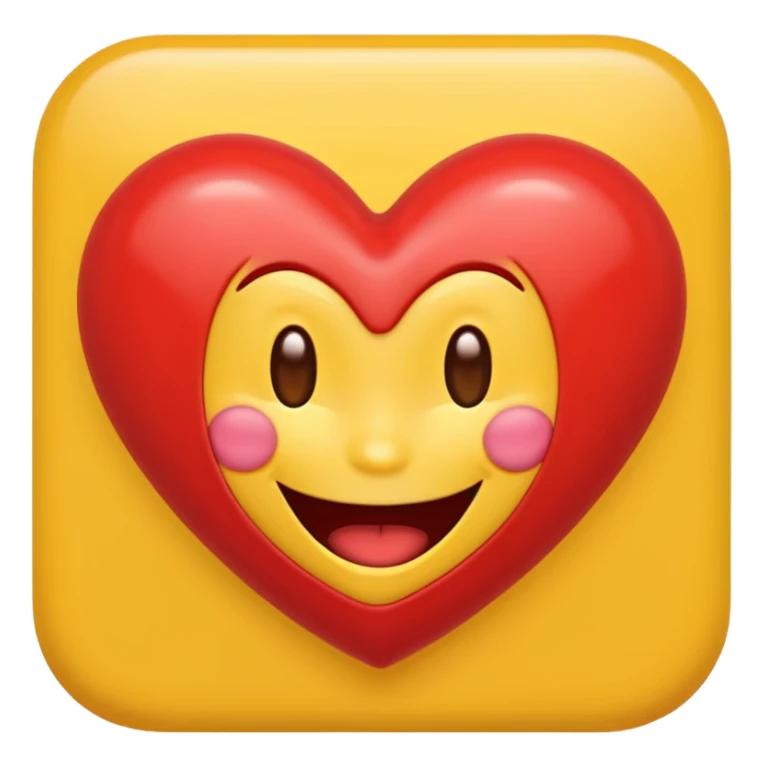 Red heart around laughing emoji sticker