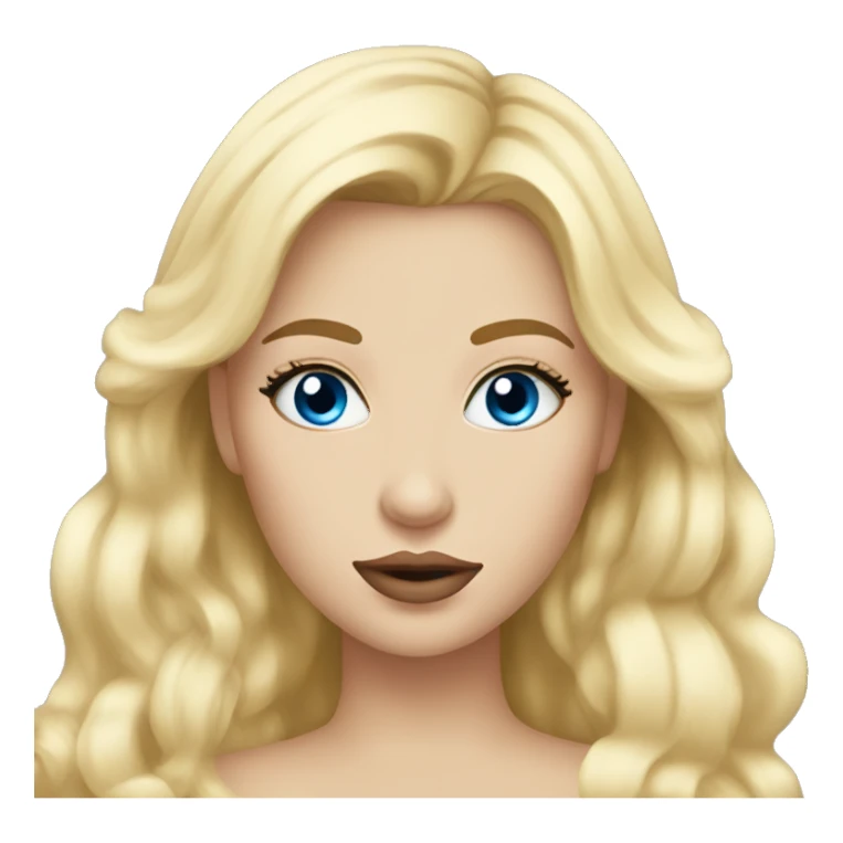 Blonde blue eyes princess big lips big lashes sticker