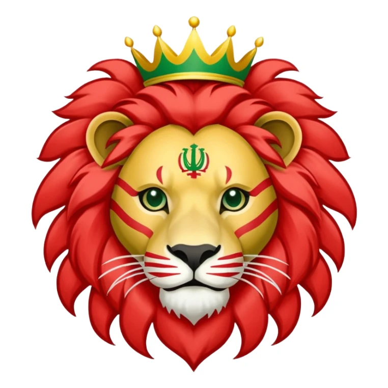 The flag of Iran with lion and sun sticker