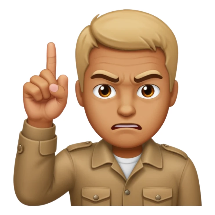 Angry guy giving the pinky finger sticker