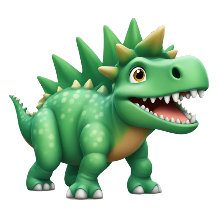 A stegosaurus dinosaur playing happily sticker