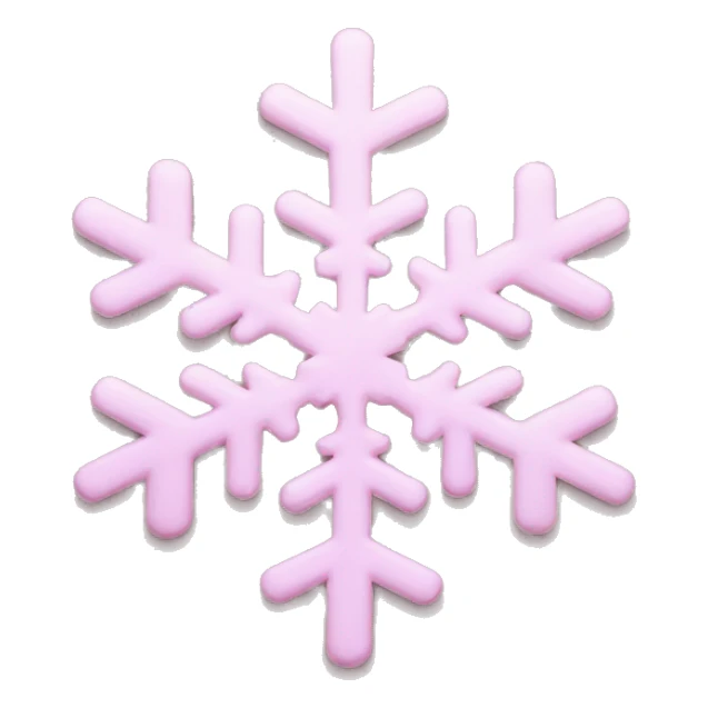 pastel pink snowflake  sticker