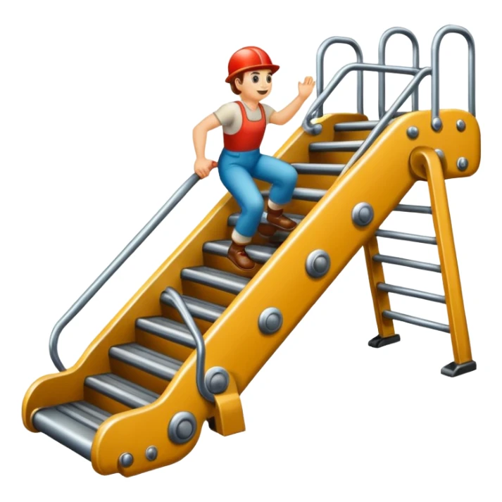 Un emoji de una retro escaladora sticker