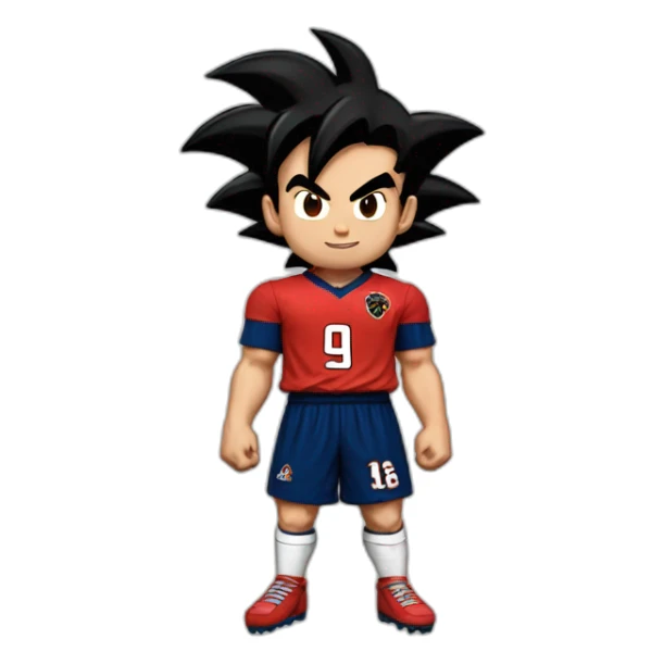goku using a shirt of flamengo's (football team) sticker