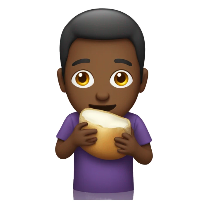 Person eating a bag of eggplants sticker