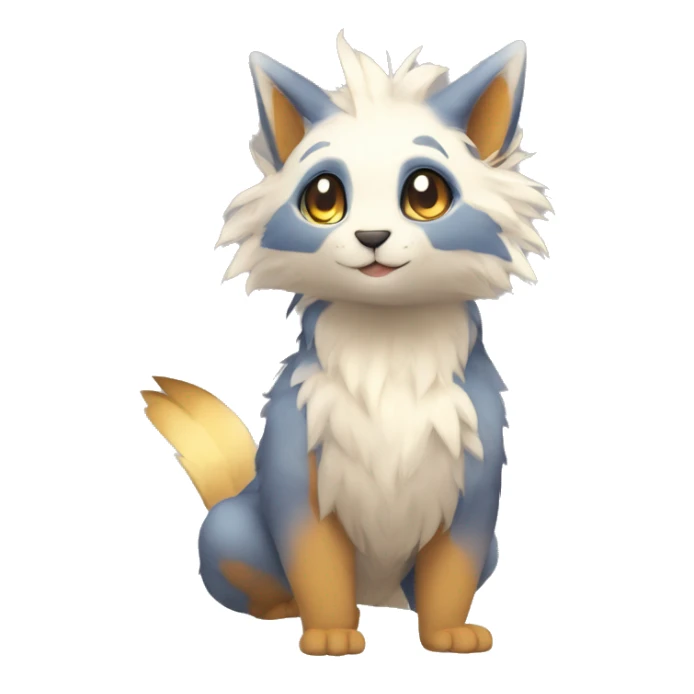 Anthro Chibi-style-Fur-Sona-Fakémon Full Body sticker