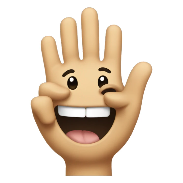 Emoji with his tongue out while rubbing his hands together  sticker