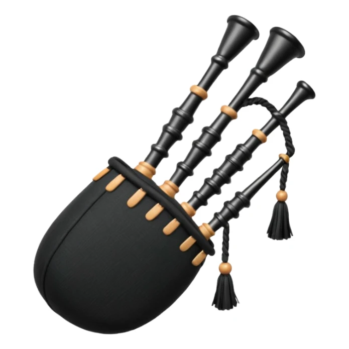 bagpipe were the down part of the instrument is cloth sticker