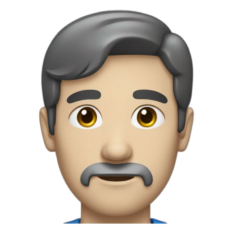 Blue eyed man with dark hair and grey sideburns  sticker