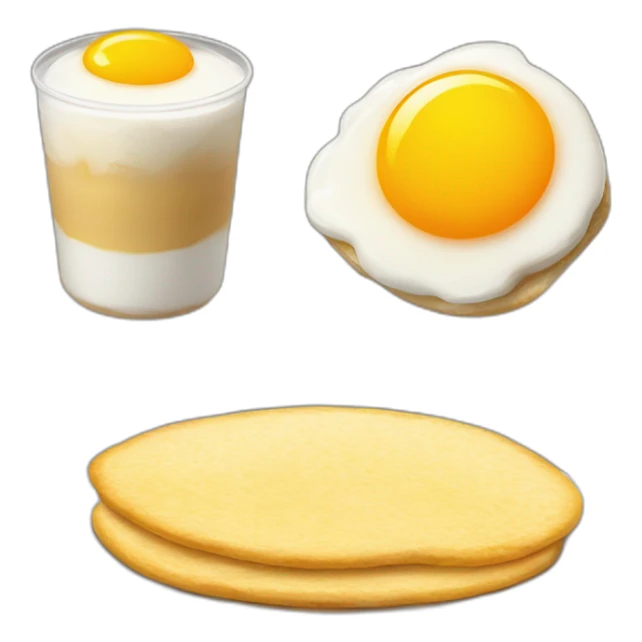 desayuno huevo revueltos con arepa y queso encima sticker